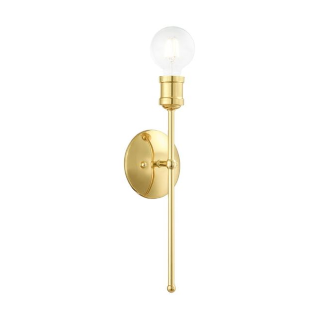 1 Light 5 Inch Polished Brass ADA Wall Sconce - 207029