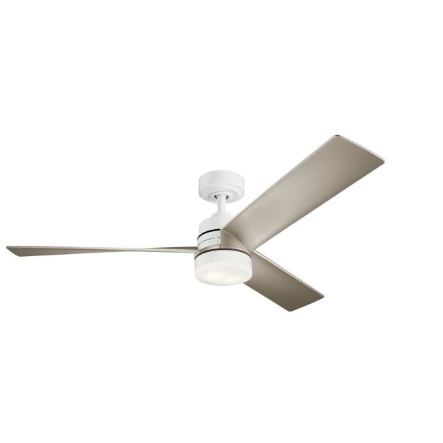 52 inch LED Ceiling Fan in White with Silver Blade - 217178