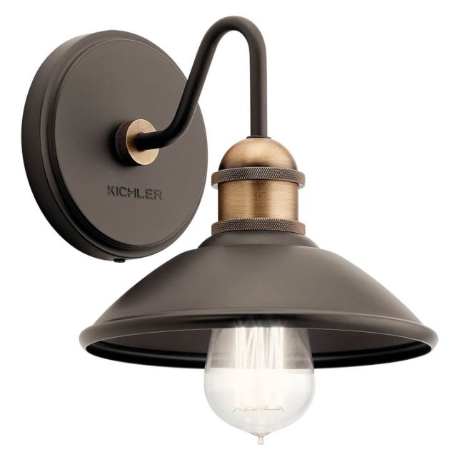 7 inch Tall 1 Light Wall Sconce in Bronze - 218658