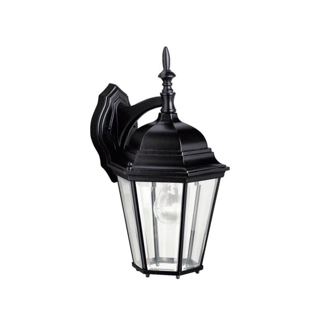 17 inch Tall 1 Light Large Outdoor Wall Light in Black - 219488