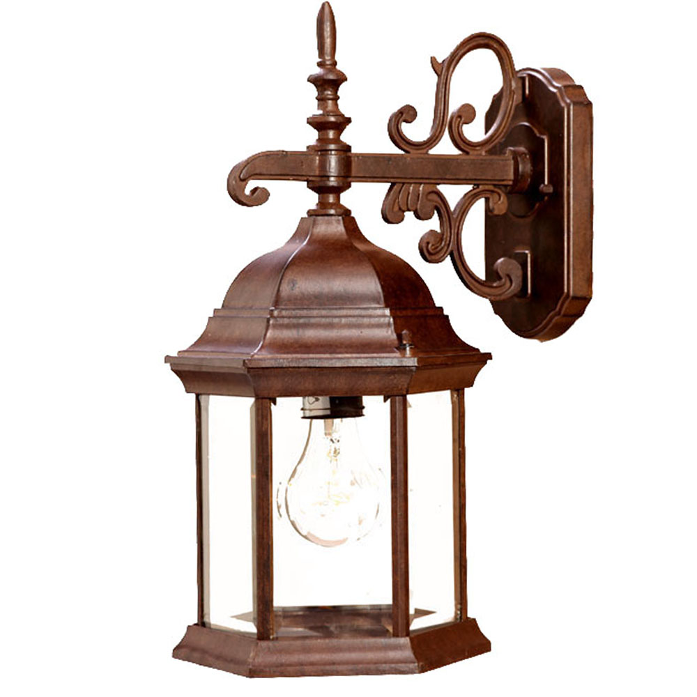 One Light Outdoor Wall Lantern In Brown - 228941