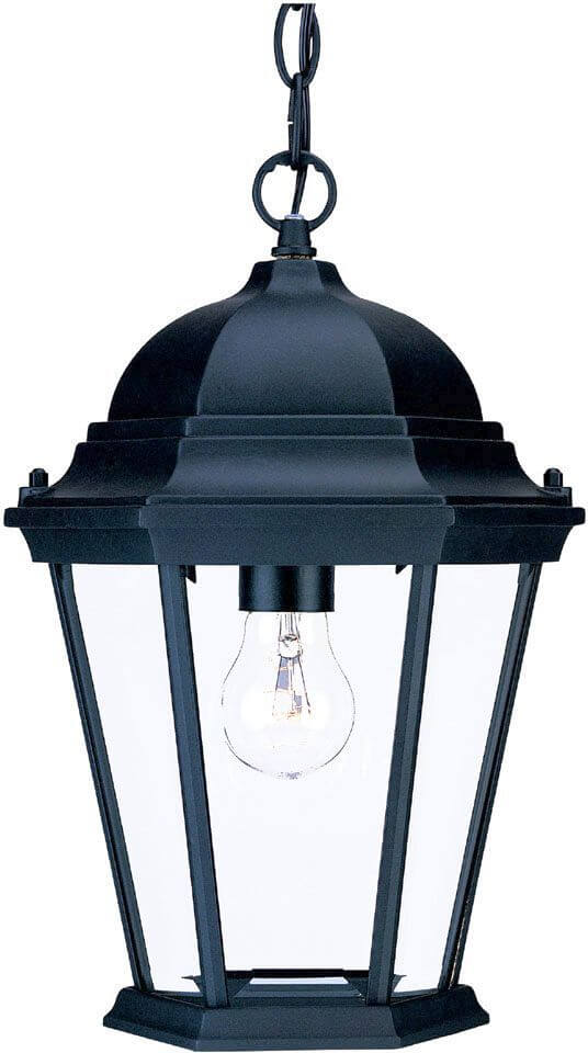 One Light Hanging Lantern In Black - 228949