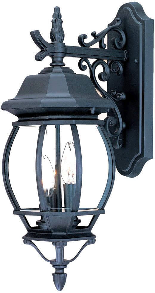 Three Light Outdoor Wall Lantern In Black - 228953
