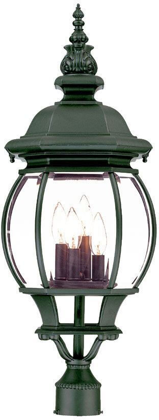 Four Light Post Lantern In Black - 228960