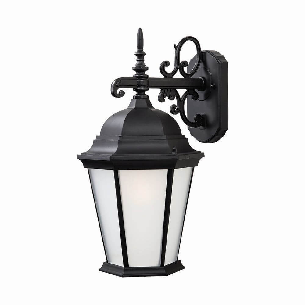 1 Light 18 Inch Tall Outdoor Wall Mount In Black - 229119