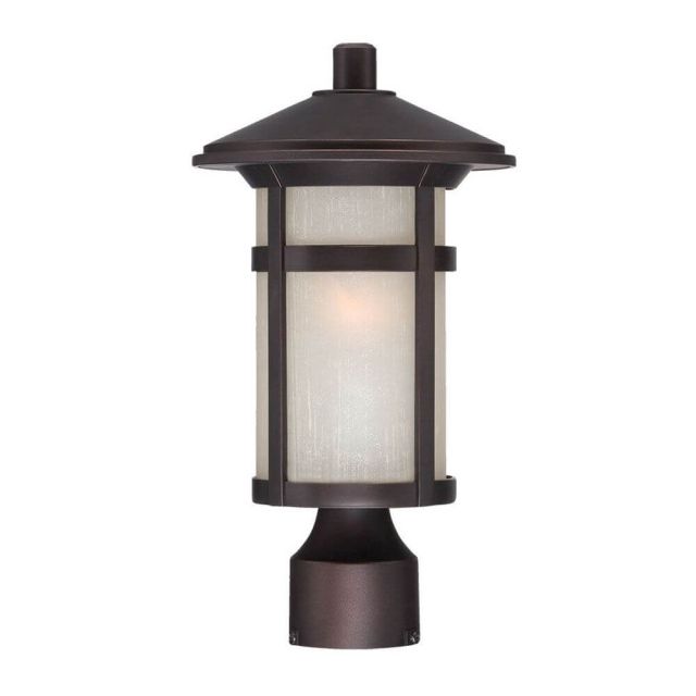 1 Light 15 Inch Tall Post Lantern In Bronze - 229167