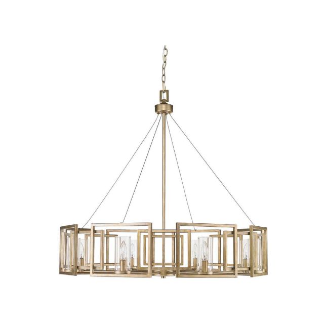 Carmona 8 Light Dimmable Drum Chandelier - White Gold