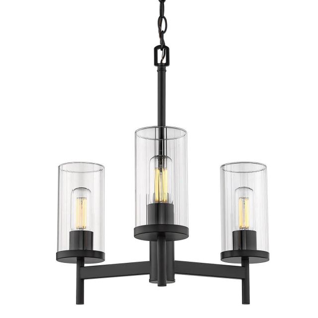 New Fairfield 3 Light Dimmable Cylinder Chandelier