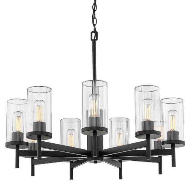New Fairfield 9 Light Dimmable Cylinder Chandelier