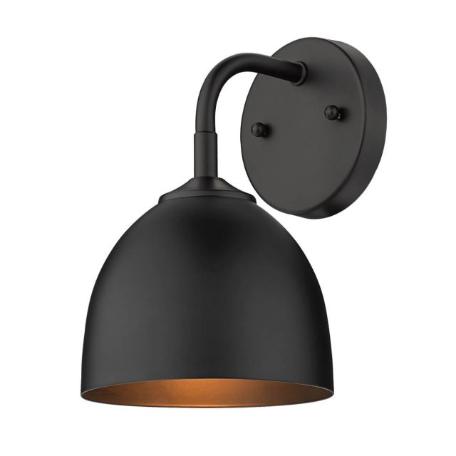 1 Light 10 inch Tall Wall Sconce in Black - 232870