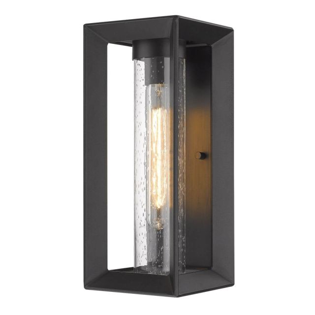 Laurent Wall Light - Natural Black with Seeded Glass