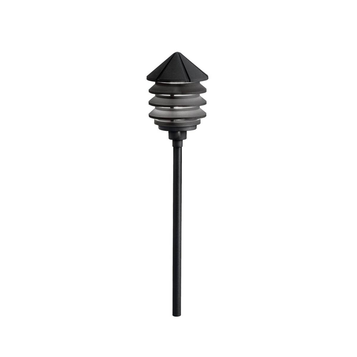 10 inch Tall 1 Light Outdoor Path Light in Black with Clear Polycarbonate - 233367