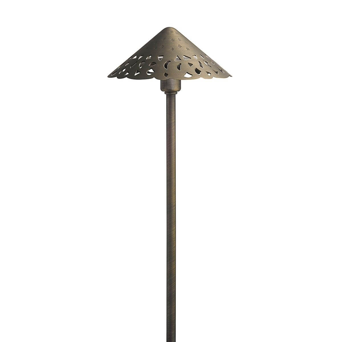 22 inch Tall LED Outdoor Hammered Roof Path Light in Centennial Brass - 233443