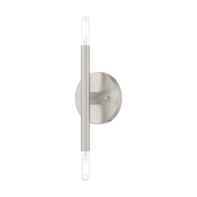 2 Light 16 Inch Tall Brushed Nickel ADA Wall Sconce - 234453