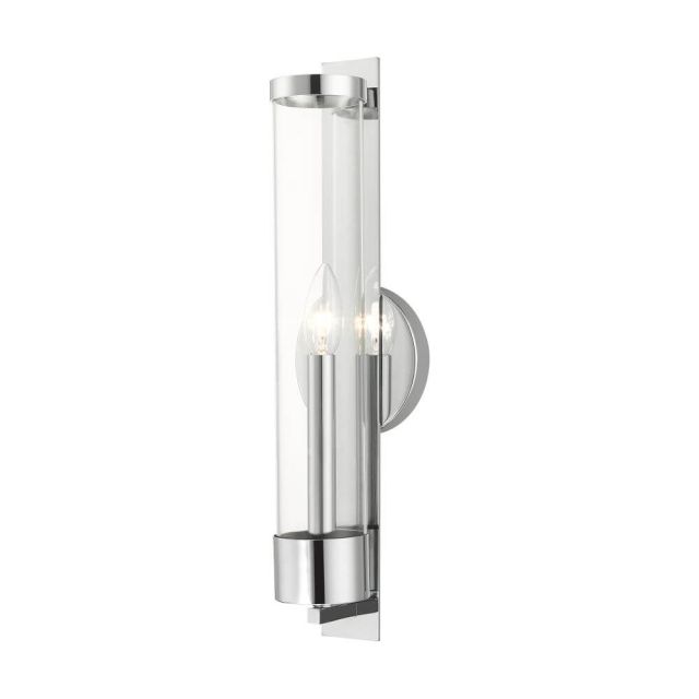 1 Light 18 Inch Tall Wall Sconce in Polished Chrome with Clear Glass - 234598