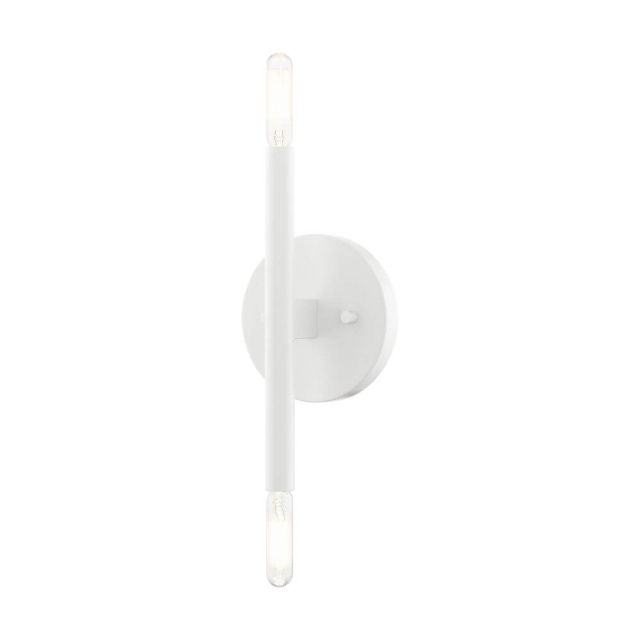 5 inch Tall 2 Light Wall Sconce in White - 235172