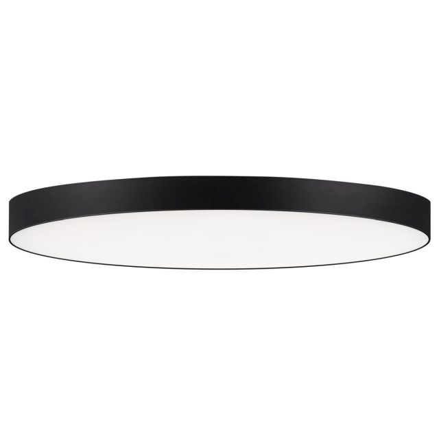 1 Light 11 Inch Round LED Outdoor Flush Mount in Black with White Polycarbonate