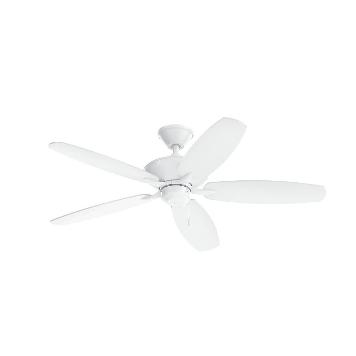 Lynndale 52 Inch Ceiling Fan - Matte White with Matte White-Distressed Antique Gray Blade