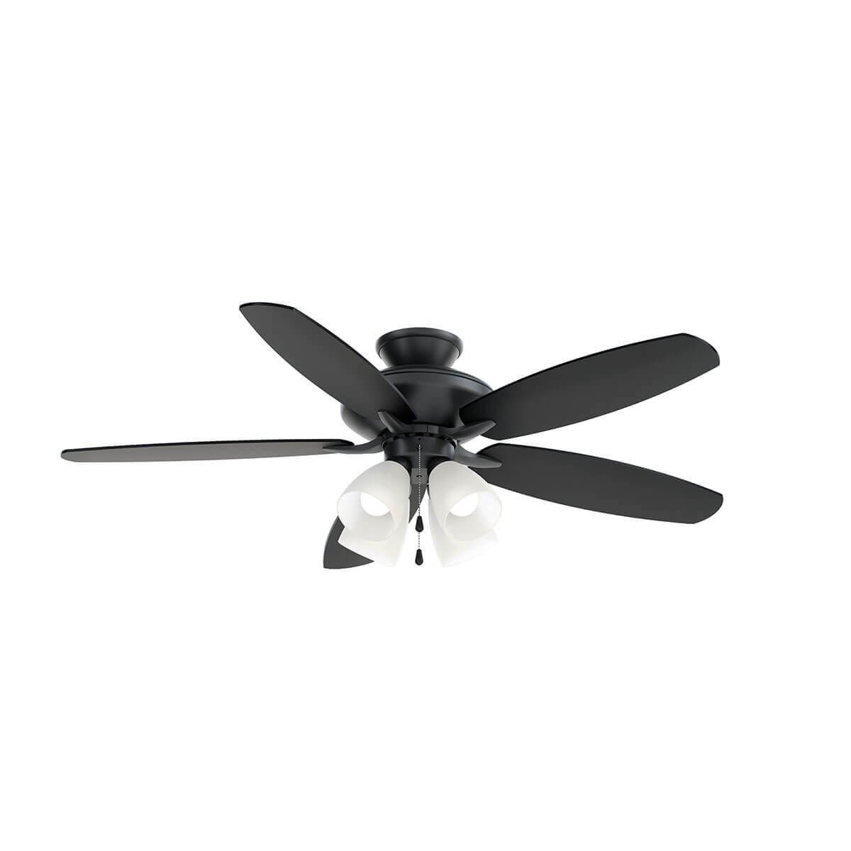 52 inch 5 Blade Pull Chain LED Ceiling Fan in Black - 239824