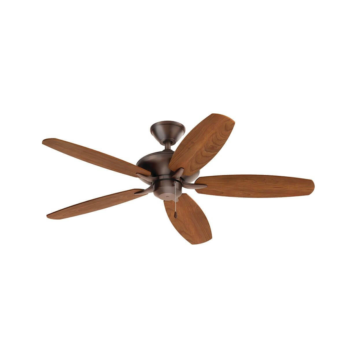 52 inch 5 Blade Pull Chain Ceiling Fan in Bronze with Walnut-Cherry Blade - 239842