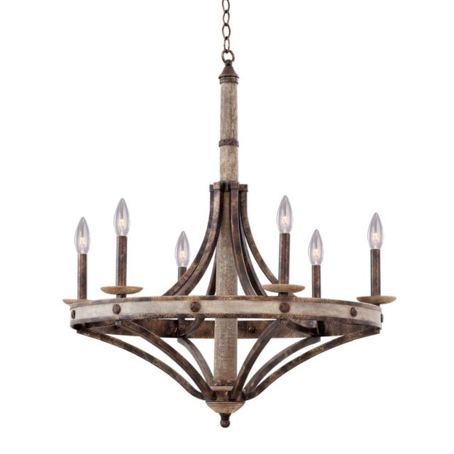 Rida 6-Light Candle Style Empire 30 inch Chandelier