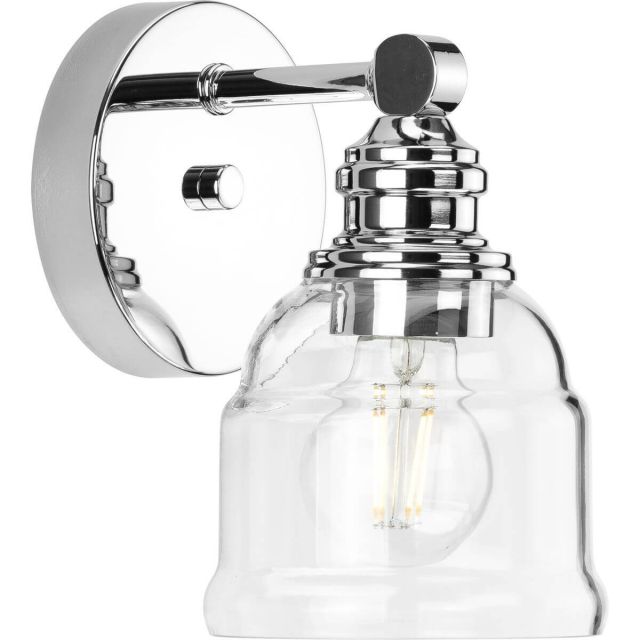 1 Light 7 inch Bath Vanity Light in Polished Chrome with Clear Glass - 243316