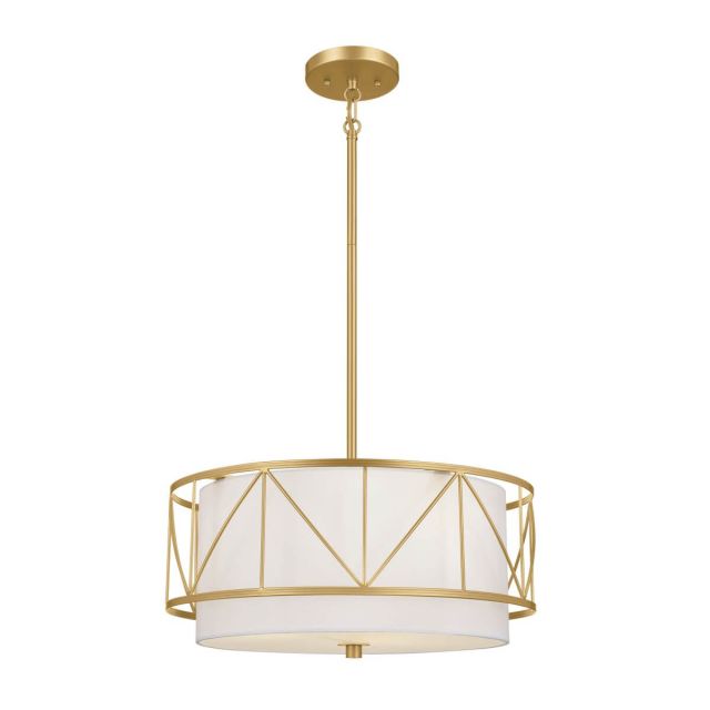 Emmy Geo Drum Chandelier 3 Light Small - Classic Gold