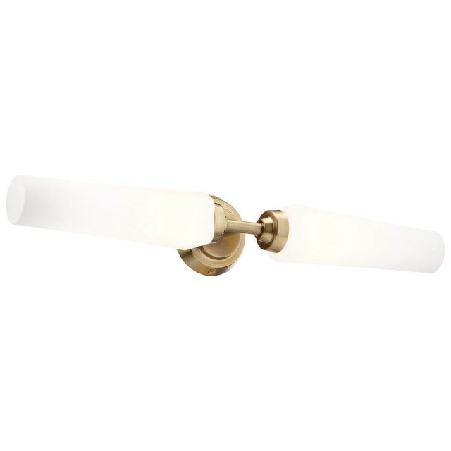 2 Light 26 inch Bath Vanity Light in Champagne Bronze with Satin Etched Cased Opal Glass - 245735