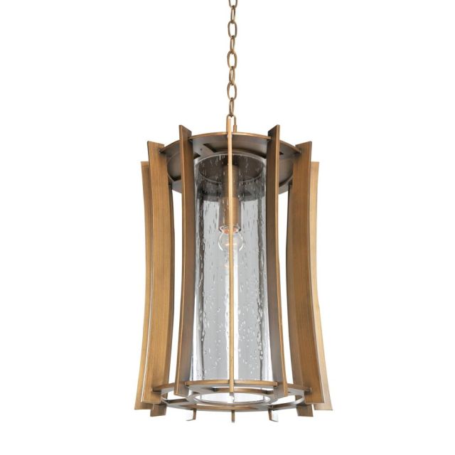 1 Light 9 Inch Small Outdoor Pendant In Modern Bronze - 246196