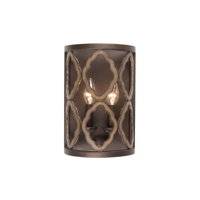 2 Light 12 Inch Tall Wall Sconce In Brownstone - 246252