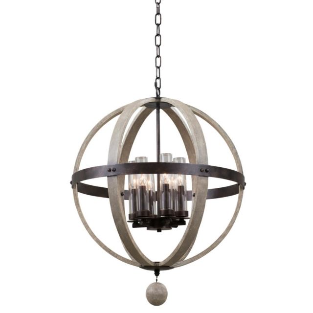 6 Light 25 Inch Outdoor Foyer Pendant in Florence Gold - 246314