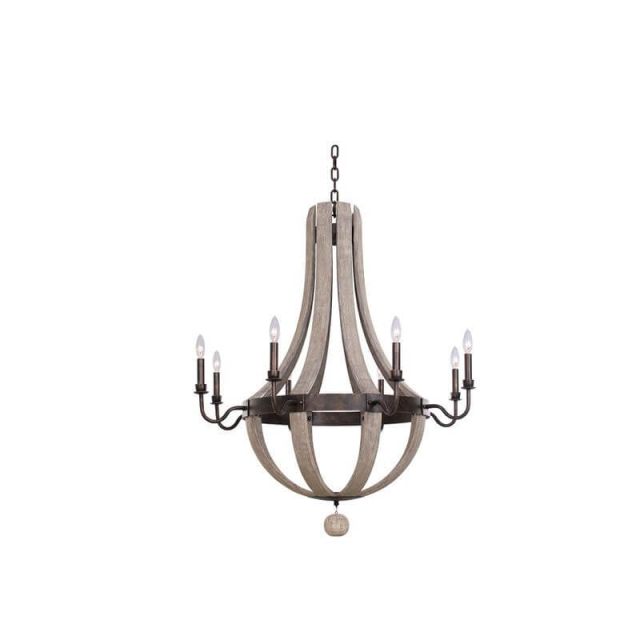 8 Light 36 Inch Chandelier in Florence Gold - 246561