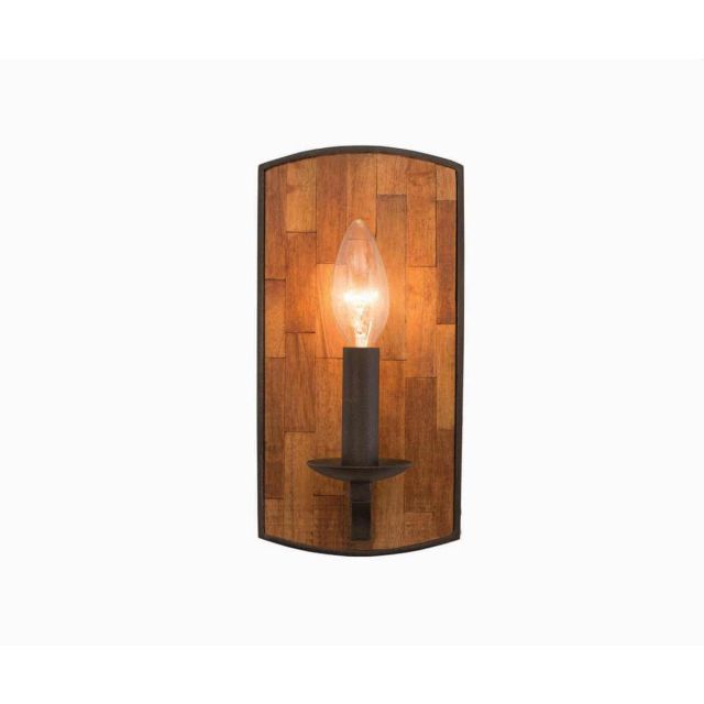 1 Light 10 inch Tall Wall Sconce in Black Iron - 246830
