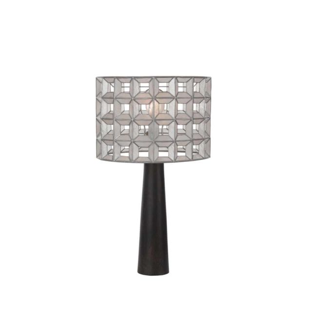 1 Light 26 inch Tall Portable Table Lamp in Oxidized Silver Leaf - 246838
