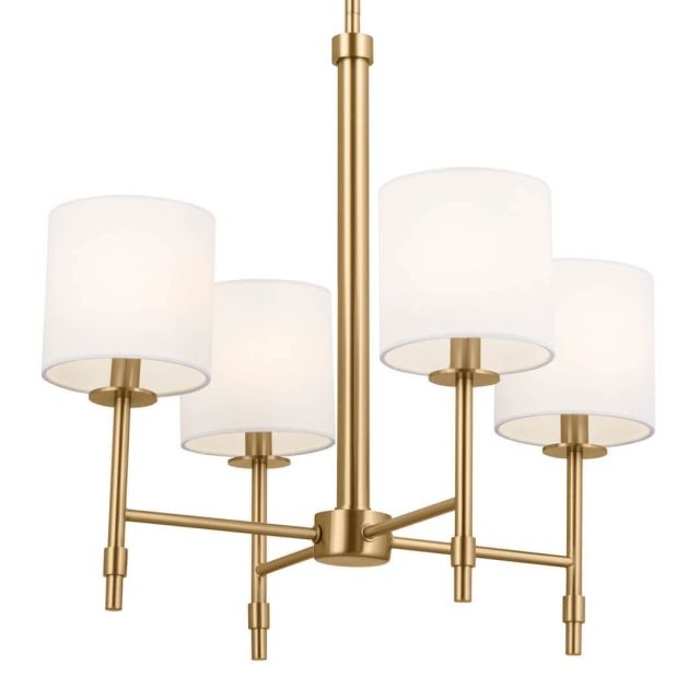 4 Light 20 inch Chandelier in Brushed Natural Brass - 249858