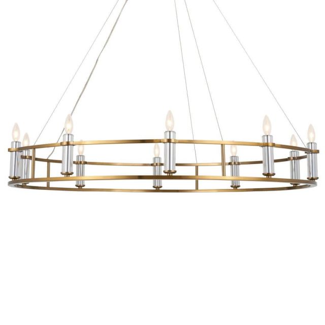 10 Light 50 inch Chandelier in Brushed Natural Brass - 249898
