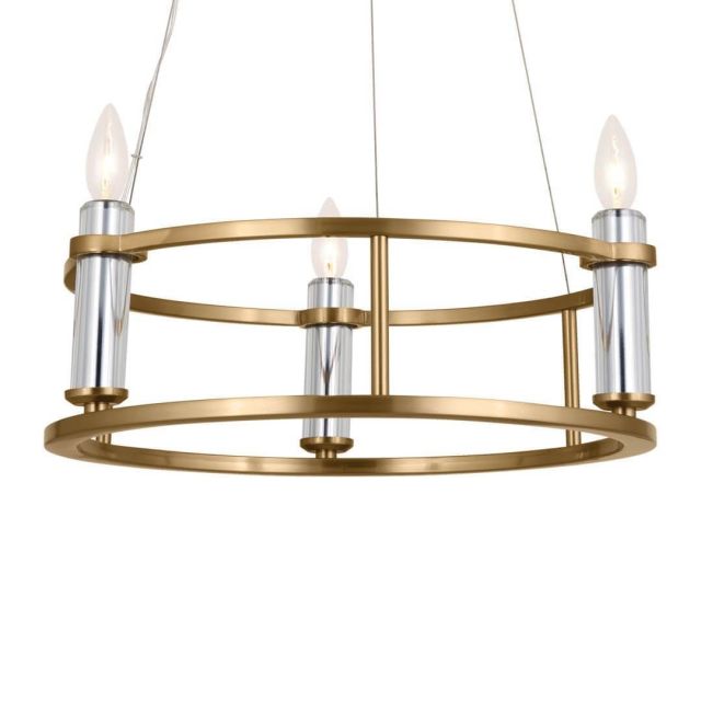 3 Light 20 inch Chandelier in Brushed Natural Brass - 249904