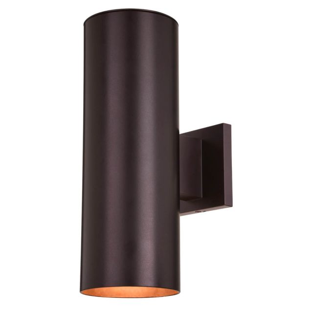 Up and Down Rust Resistant Aluminum 14 inch Tall Outdoor Tube Wall Light in Deep Bronze - 251015