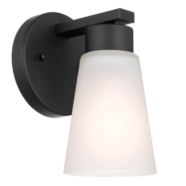 1 Light 8 inch Tall Wall Sconce in Black - 251157