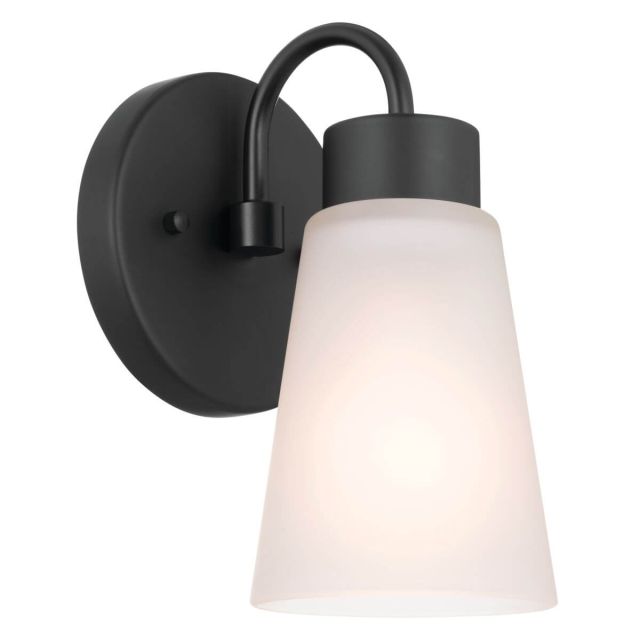 1 Light 8 inch Tall Wall Sconce in Black - 251169