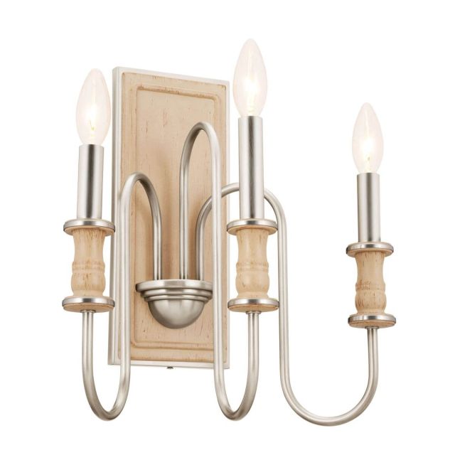 3 Light 15 inch Tall Wall Sconce in Brushed Nickel - 251312