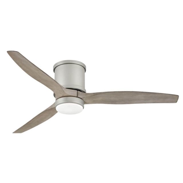 Meyers 52 Inch Ceiling Fan with LED Lights - Brushed Nickel and Weathered Wood Blade