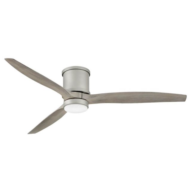 Antonia 60 Inch Ceiling Fan with LED Lights - Brushed Nickel and Weathered Wood Blade