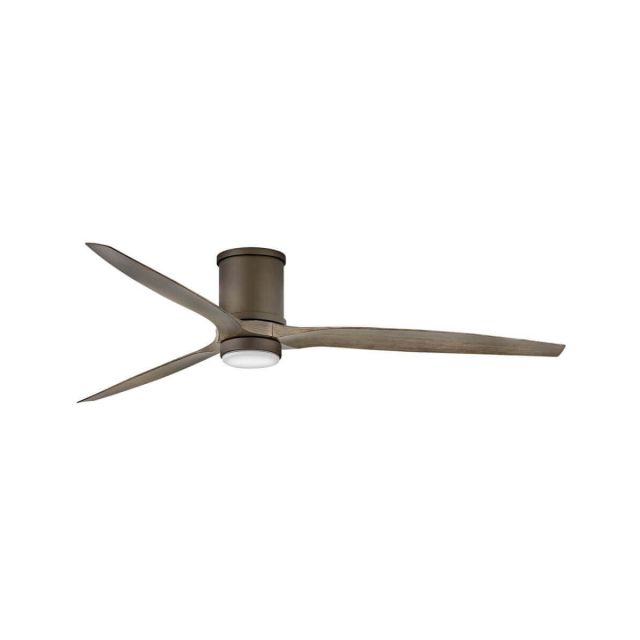 72 Inch Brockton Smart LED Indoor-Outdoor Flush Ceiling Fan in Bronze with Walnut Blade