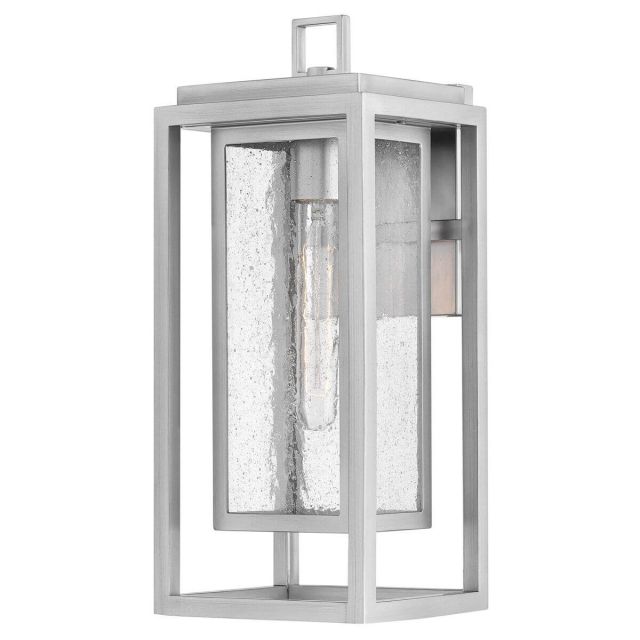 Hinkley Lighting 1004SI-LL Republic 1 Light 16 inch Tall Medium LED Outdoor Wall Mount Lantern in Satin Nickel with Clear Seedy Glass