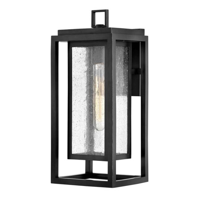 Hinkley Lighting 1004BK-LL Republic 1 Light 16 inch Tall Medium LED Outdoor Wall Mount Lantern in Black with Clear Seedy Glass