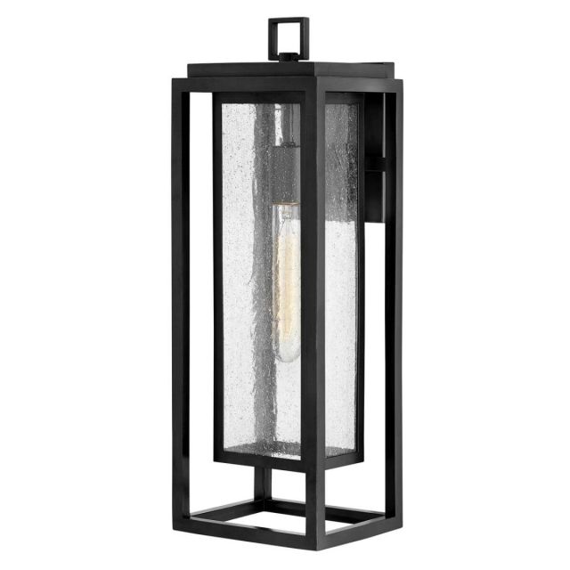 Hinkley Lighting Republic 1 Light 20 inch Tall Large LED Outdoor Wall Mount Lantern in Black with Clear Seedy Glass 1005BK-LL