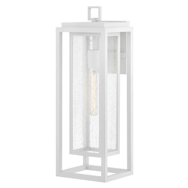 Hinkley Lighting Republic 1 Light 20 inch Tall LED Outdoor Wall Mount Lantern in Textured White with Clear Seedy Glass 1005TW