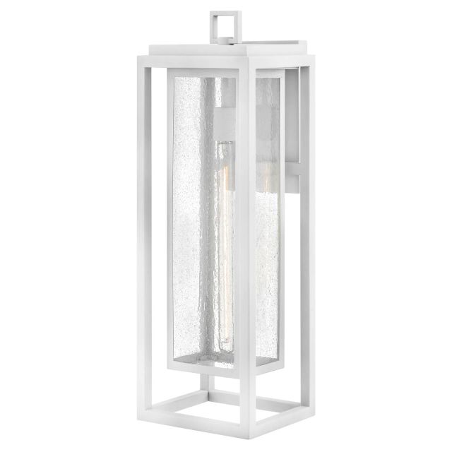 Hinkley Lighting Republic 1 Light 27 inch Tall LED Outdoor Wall Mount Lantern in Textured White with Clear Seedy Glass 1009TW