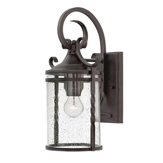 Hinkley Lighting 1144OL-CL Casa 1 Light 18 Inch Tall Outdoor Medium Wall Mount In Olde Black With Clear Seedy Glass